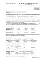 ĐỀ THI THỬ TỐT NGHIỆP THPT NĂM 2011 MÔN: Tiếng Anh - Mã đề thi 463 potx