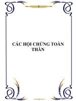 CÁC HỘI CHỨNG TOÀN THÂN docx