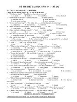 ĐỀ THI THỬ ĐẠI HỌC NĂM 2011 – ĐỀ 202 pps