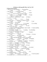 Đề kiểm tra chất lượng HKI Môn: Anh Văn – Đề 5 ppt