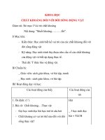 Giáo án lớp 4 môn KHOA HỌC CHẤT KHOÁNG ĐỐI VỚI ĐỜI SỐNG ĐỘNG VẬT pptx