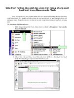 Giáo trình hướng dẫn cách tạo vòng tròn mang phong cách hoạt hình trong Macromedia Flash phần 1 ppt