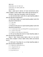 THỰC TRẠNG HOẠT ĐỘNG CHO VAY TẠI NGÂN HÀNG NÔNG NGHIỆP VÀ PHÁT TRIỂN NÔNG THÔN CHI NHÁNH ĐẠI TỪ