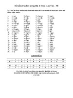 Đề kiểm tra chất lượng HK II Môn: Anh Văn – N8 pdf