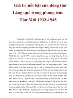 Giá trị nổi bật của dòng thơ Làng quê trong phong trào Thơ Mới 1932-1945 pdf