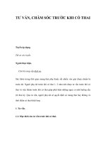 TƯ VẤN, CHĂM SÓC TRƯỚC KHI CÓ THAI pptx