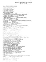 ĐỀ LUYỆN THI ĐẠI HỌC VÀ CAO ĐẲNG - Practice Test 19 pptx