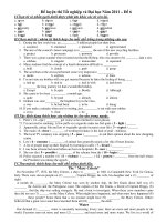 Đề luyện thi Tốt nghiệp và Đại học Năm 2011 – Đề 6 pps