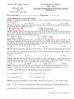 Đề thi thử đại học Khối A Môn: Vật lý - Mã đề thi 379 doc