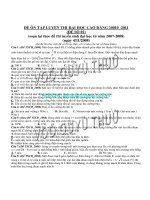 ĐỀ ÔN TẬP LUYỆN THI ĐẠI HỌC CAO ĐẲNG 20010 -2011 (ĐỀ SỐ 02) docx