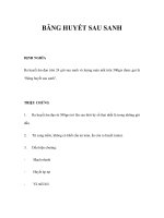 BĂNG HUYẾT SAU SANH pptx