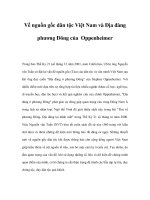 Về nguồn gốc dân tộc Việt Nam và Ðịa đàng phương Ðông của Oppenheimer ppt