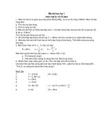 Đề thi học kỳ 1 môn vật lý 12 cơ bản ppt