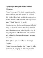Tạo phong cách với phần mềm chat Yahoo! Messenger pdf