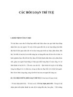 CÁC RỐI LOẠN TRÍ TUỆ doc