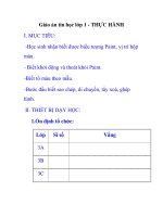 Giáo án tin học lớp 1 - THỰC HÀNH ppsx