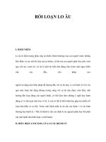 RỐI LOẠN LO ÂUI. KHÁI NIỆM: Lo âu là hiện tượng phản ứng tự nhiên (bình docx