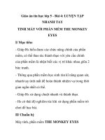 Giáo án tin học lớp 5 - Bài 4: LUYỆN TẬP NHANH TAY TINH MẮT VỚI PHẦN MỀM THE MONKEY EYES pdf
