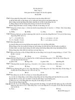 Kỳ thi giữa kỳ I Môn: Vật lý - Mã đề 098 ppsx
