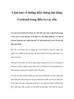 Cảnh báo về những biến chứng khi dùng Corticoid trong điều trị vảy nến pptx