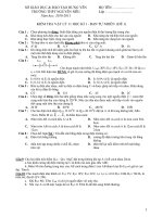 KIỂM TRA VẬT LÝ 11 HỌC KÌ 1 - BAN TỰ NHIÊN (ĐỀ 1) pot