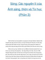 Sóng: Các nguyên lí của Ánh sáng, Điện và Từ học (Phần 3) potx