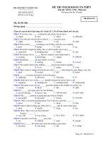ĐỀ THI THAM KHẢO TN-THPT Môn thi: TIẾNG ANH - Mã đề thi 413 potx