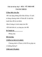 Giáo án tin học lớp 3 - BÀI : VẼ THEO ĐỀ TÀI EM THÍCH potx