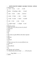 ĐỀ ÔN THI TỐT NGHIỆP - ĐẠI HỌC NĂM 2011 – ĐỀ 010 pdf