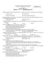 ĐỀ THI HỌC KỲ I Môn thi: VẬT LÝ 12 - Mã đề thi: 123 doc