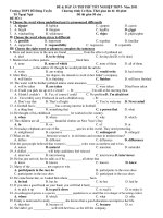 ĐỀ & ĐÁP ÁN THI THỬ TỐT NGHIỆP THPT- Năm 2011 Trường THPT Đỗ Đăng Tuyển pdf