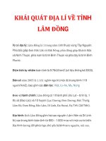 KHÁI QUÁT ĐỊA LÍ VỀ TỈNH LÂM ĐỒNG pot