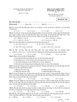 Kiểm tra trắc nghiệm THPT Đề thi Khối 12: Môn Vật Lý - Trường THPT Nghĩa Dân ppt