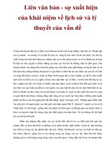 Liên văn bản - sự xuất hiện của khái niệm về lịch sử và lý thuyết của vấn đề pdf
