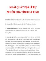 KHÁI QUÁT ĐỊA LÍ TỰ NHIÊN CỦA TỈNH HÀ TĨNH potx