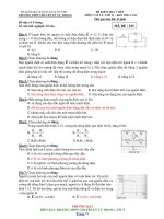 ĐỀ KIỂM TRA 1 TIẾT MÔN: VẬT LÝ 11 BAN NÂNG CAO - MÃ ĐỀ : 195 ppt