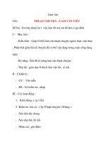 Giáo án lớp 4 môn Làm văn Tiết : THUẬT CHUYỆN – LÀM VĂN VIẾT pdf