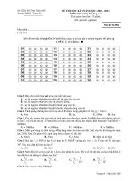 ĐỀ THI HỌC KỲ I NĂM HỌC: 2010 - 2011 MÔN: VẬT LÝ - Mã đề thi 002 pdf