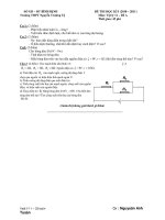 ĐỀ THI HỌC KÌ I (2010 – 2011) Môn: Vật lý 11 – Đề A doc