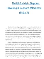 Thiết kế vĩ đại - Stephen Hawking & Leonard Mlodinow (Phần 7) docx
