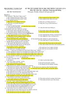 KỲ THI THỬ TỐT NGHIỆP TRUNG HỌC PHỔ THÔNG NĂM 2011 LẦN 4 pptx