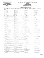 Đề thi thử tốt nghiệp môn anh lớp 12 (no: 3) - Năm học 2010 - 2011 potx