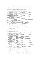 Đề kiểm tra chất lượng HKI Môn: Anh Văn – Đề 4 ppsx