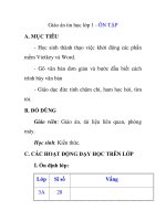 Giáo án tin học lớp 1 - ÔN TẬP pps