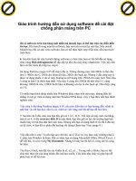 Giáo trình hướng dẫn sử dụng software để cài đặt chống phân mảng trên PC phần 1 ppt