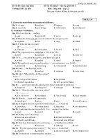 Đề Thi hết HKII - Năm học 2010-2011 Môn: Tiếng Anh - Lớp 12 pot