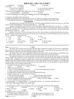 KIỂM TRA ANH VĂN 15 PHÚT ppt