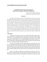 Báo cáo nghiên cứu khoa học: 