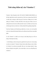 Tính năng thẩm mỹ của Vitamine C docx