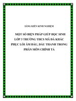skkn một số biện pháp giúp học sinh lớp 3 trường thcs mã đà khắc phục lỗi âm đầu, dấu thanh trong phân môn chính tả